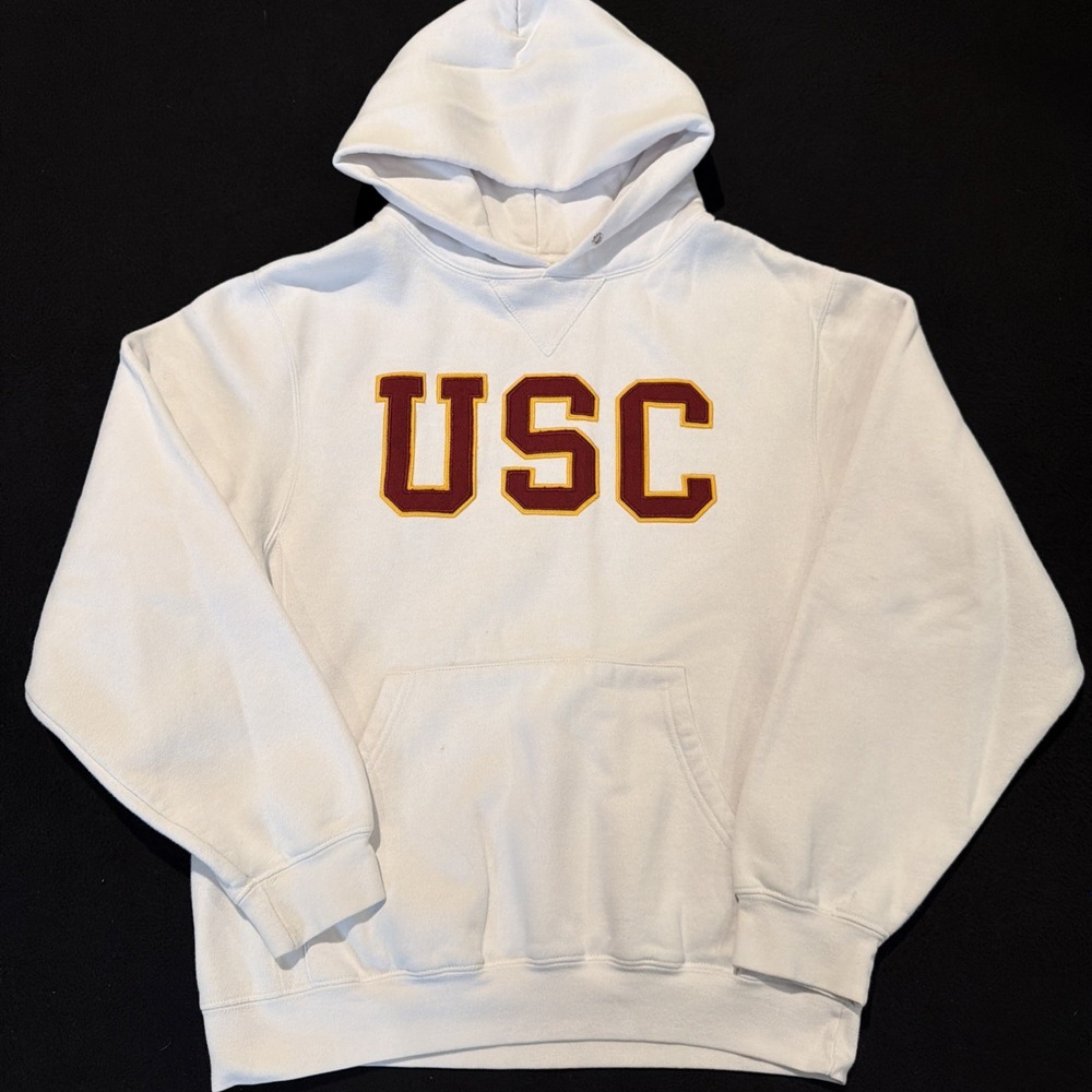 University Of Southern California Heritage Hooded White Embroidered Unisex Small